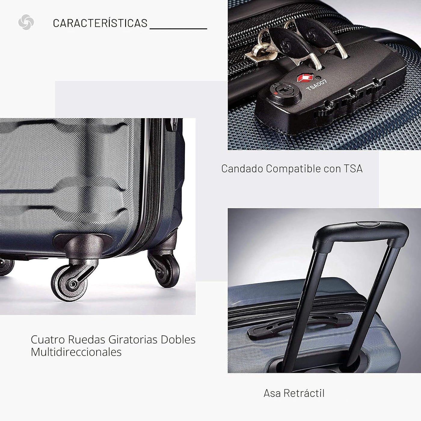 Samsonite Omni - Maleta rígida extensible con ruedas giratorias, Ve...