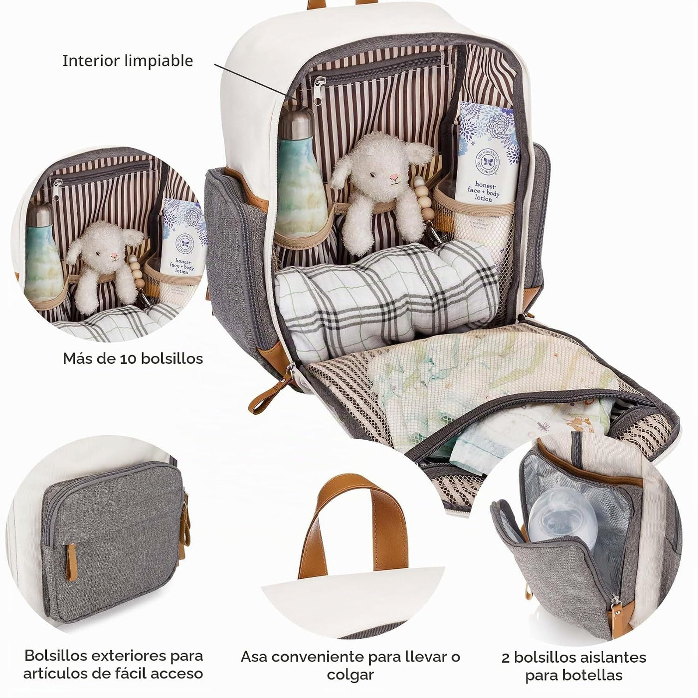 Parker Baby Co. Mochila de pañales original de abedul de 8 años - C...