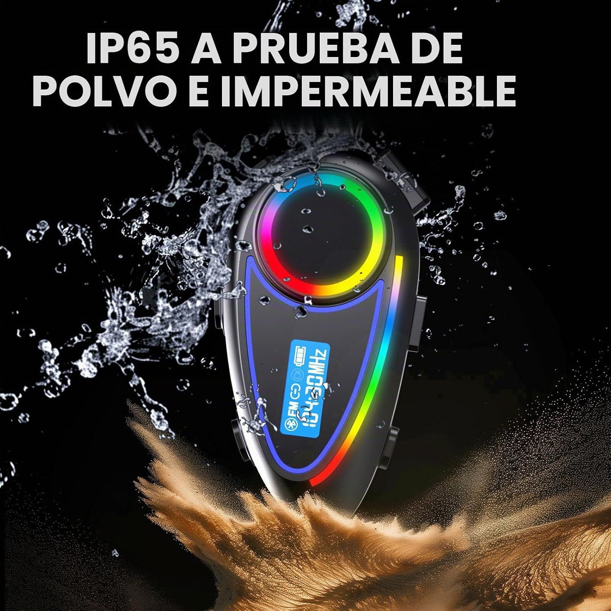 Intercomunicador inalámbrico para casco de motocicleta y auriculare...