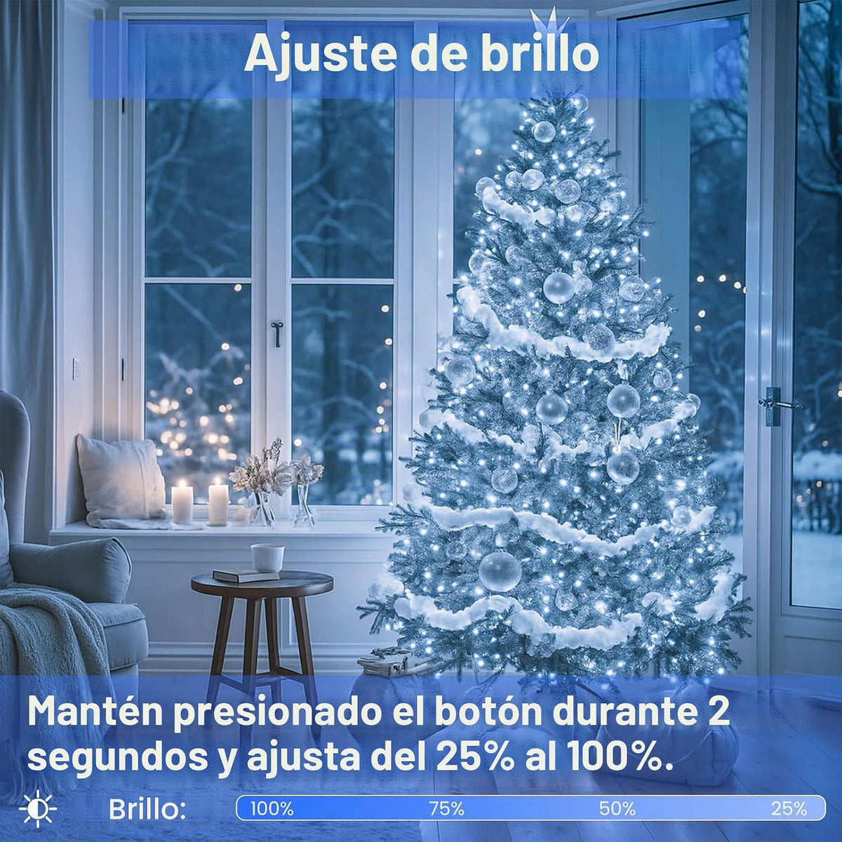 Guirnalda de 300 luces LED, luces de Navidad extralargas de 99 pies...