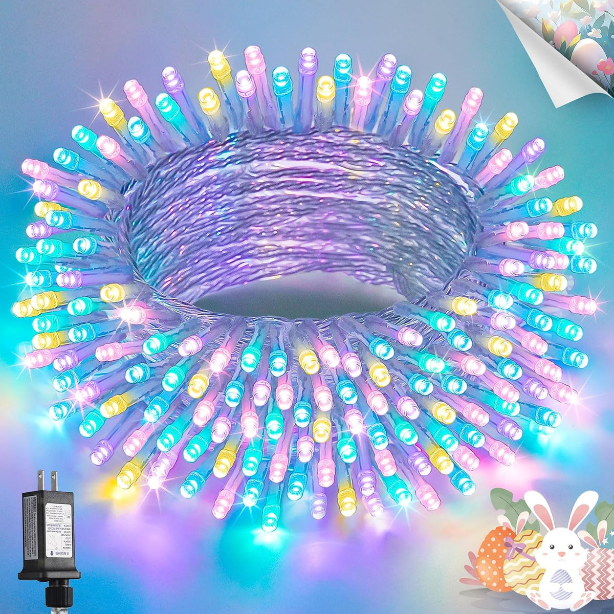 JMEXSUSS 200 luces LED de Pascua al aire libre e interior para deco...