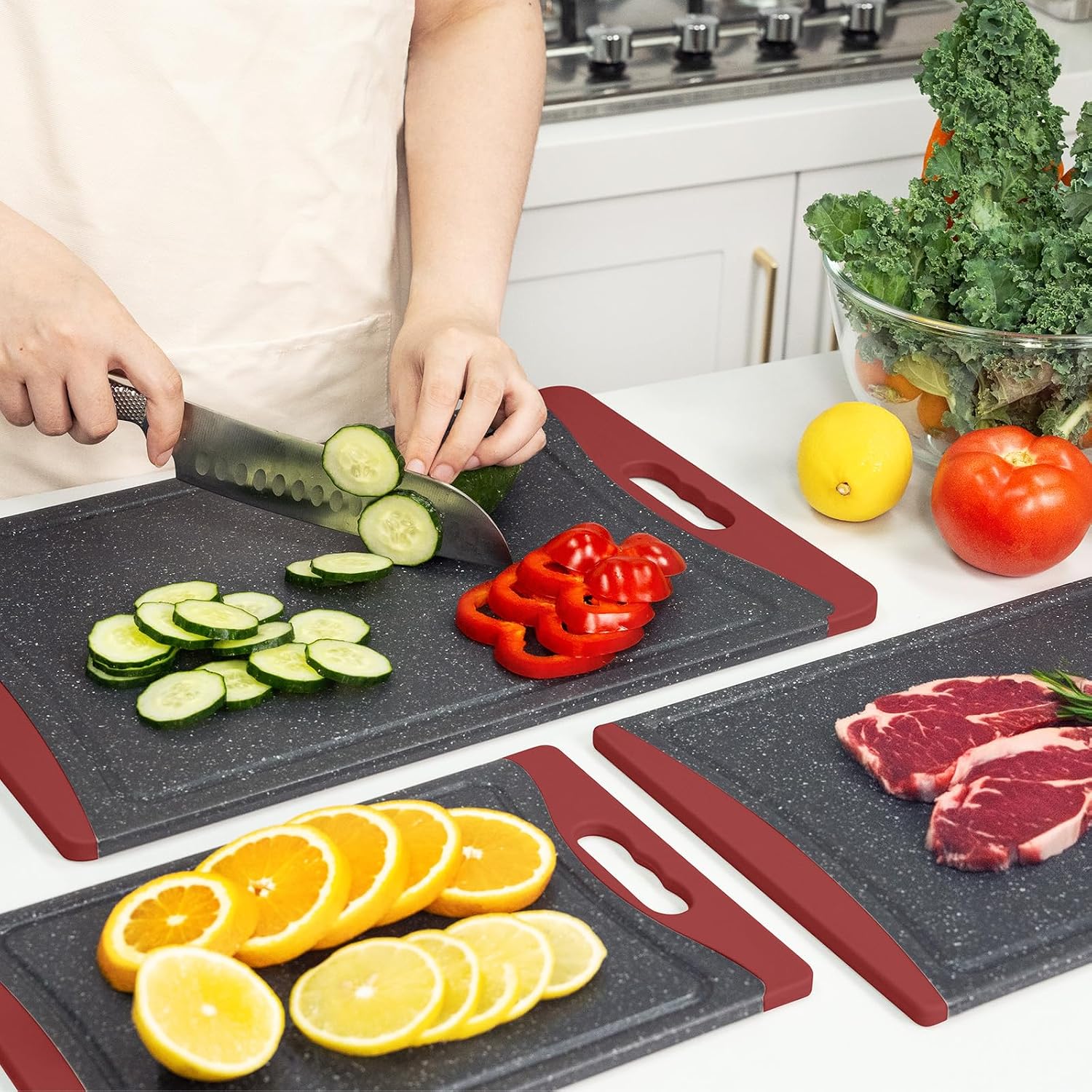 Tablas de cortar extra grandes, tablas de cortar de plástico para c...