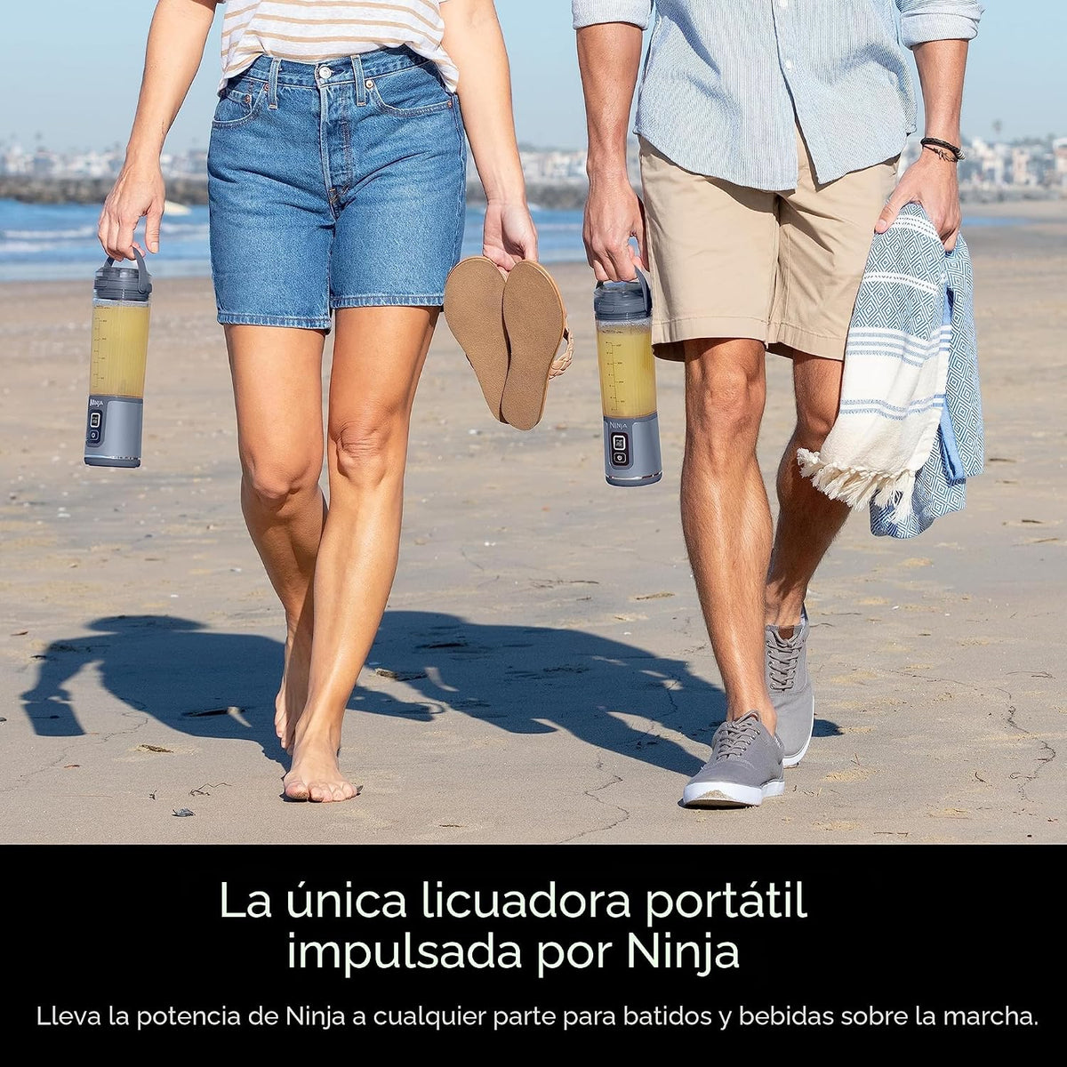 Ninja BC151NV Blast - Licuadora portátil, inalámbrica, recipiente d...