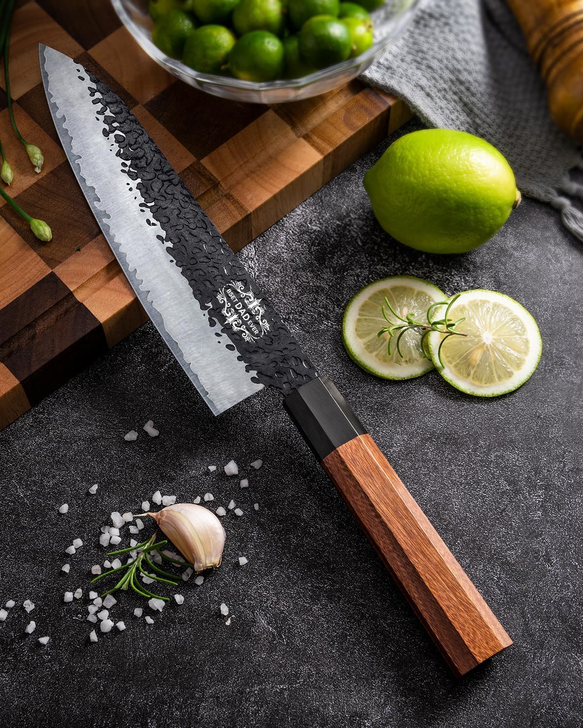 FAMCÜTE Regalos personalizados para hombres, cuchillo japonés perso...
