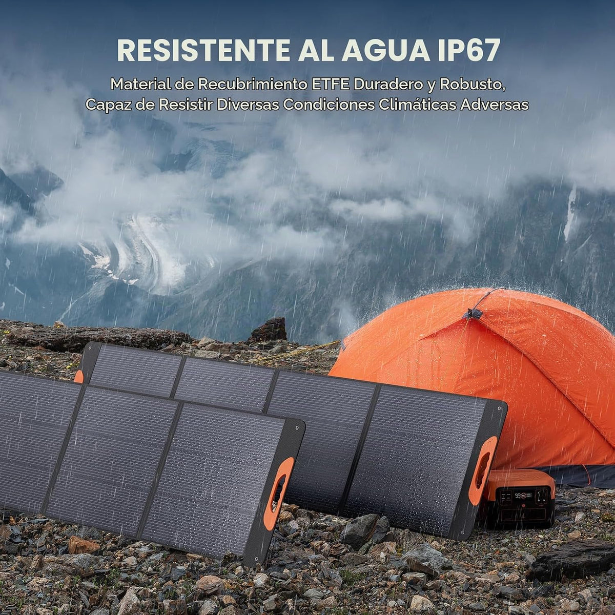 Panel solar portátil ZOUPW 440W (2x220W) tipo N 16BB para central e...