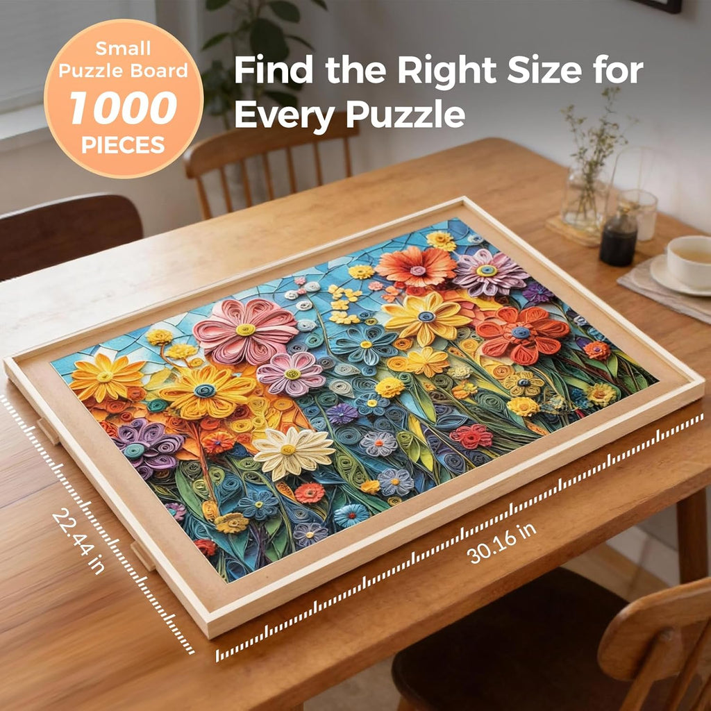 ALL4JIG Tablero de rompecabezas giratorio de 1000 piezas con 4 cajo...