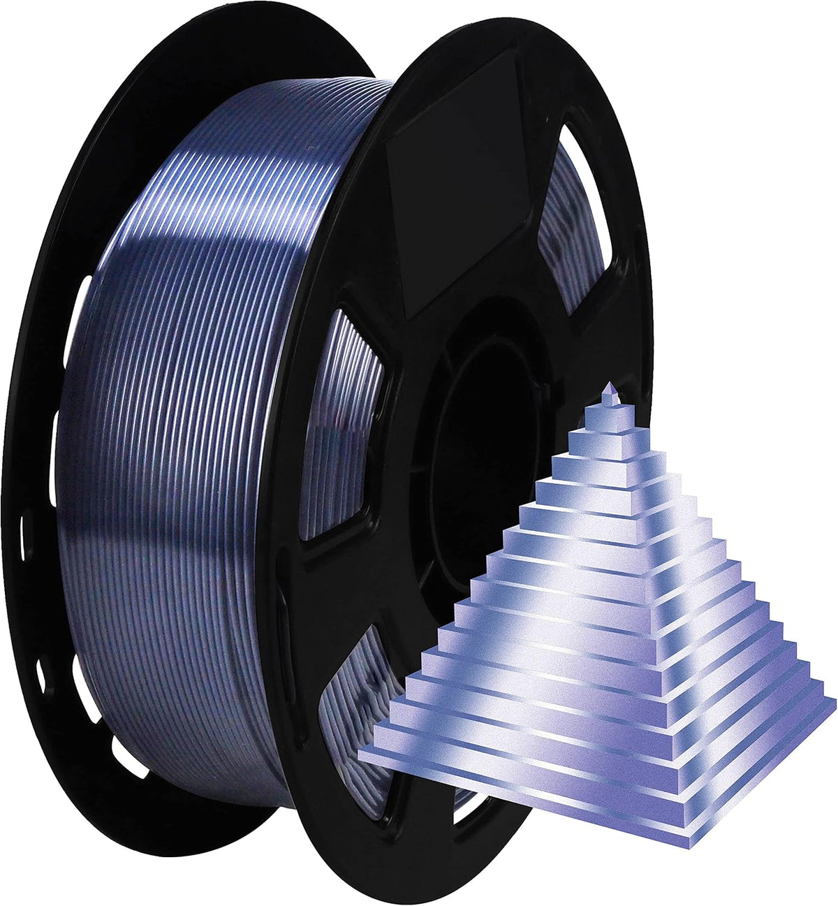 Bblife - Filamento PLA de color negro, 1\/16 pulgadas, brillante, p...