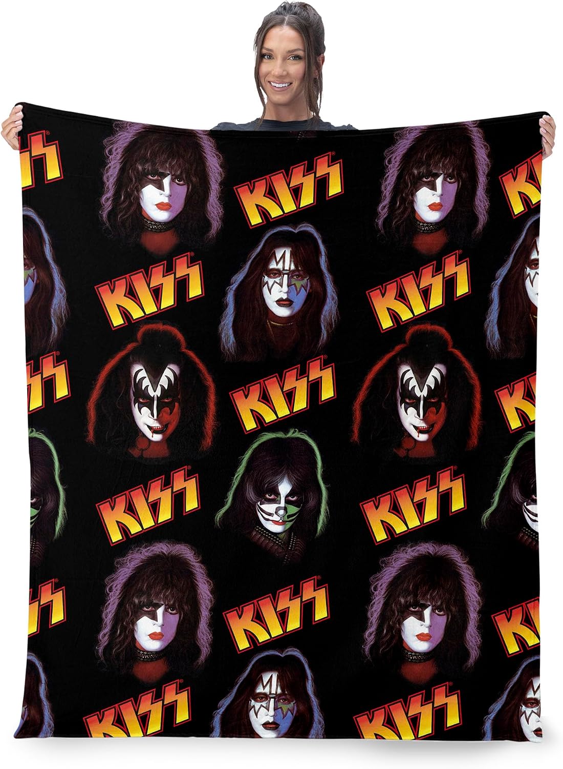Northwest KISS Manta de Retratos, Manta de Toque Sedoso de Rock and...