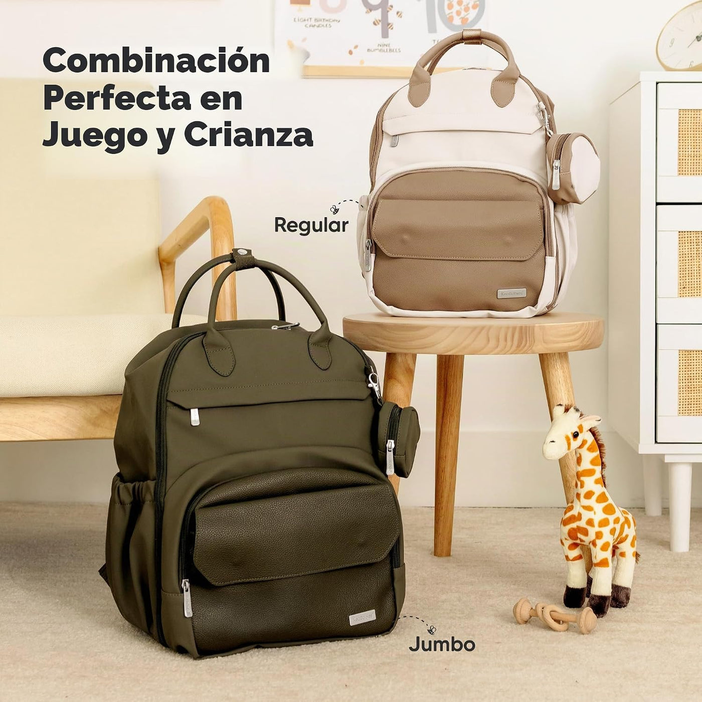 KeaBabies - Mochila para pañales, mochilas de viaje para pañales (o...
