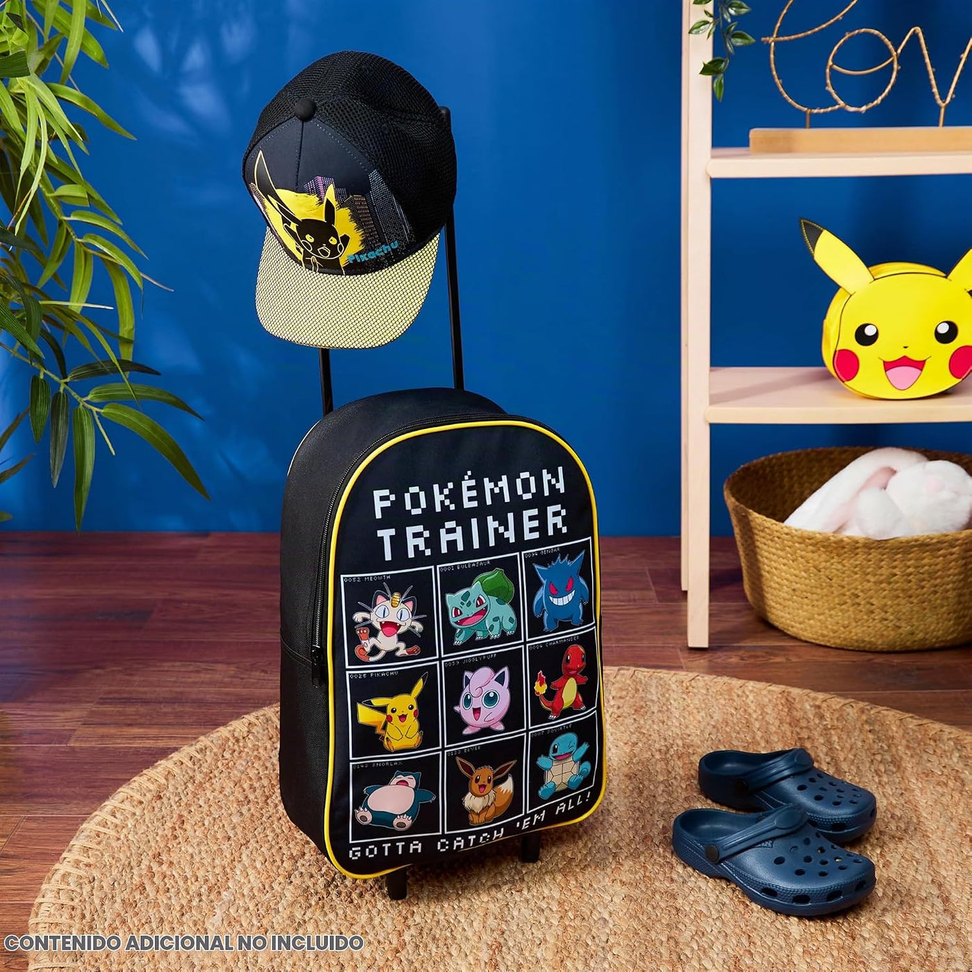 Pokemon - Maleta plegable para niños, 15 pulgadas, 10.5 litros, 2 r...