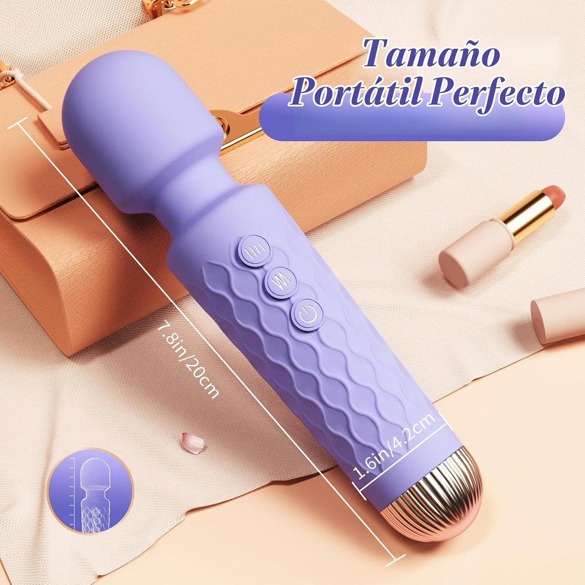 Allovü Varita vibradora para mujeres, vibrador silencioso, juguetes...