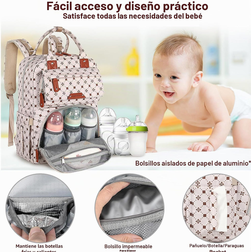 Legestori Mochila para pañales de bebé, bolsa de bebé para niñas, g...