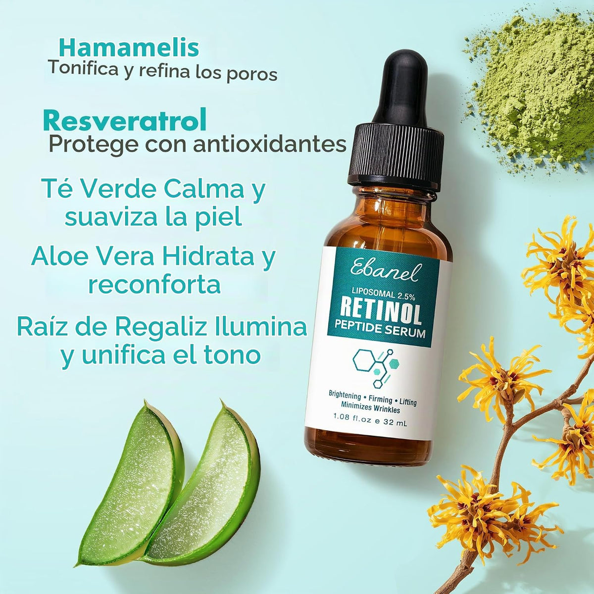 Ebanel Suero peptídico de retinol \u2013 Minimiza las arrugas, suav...