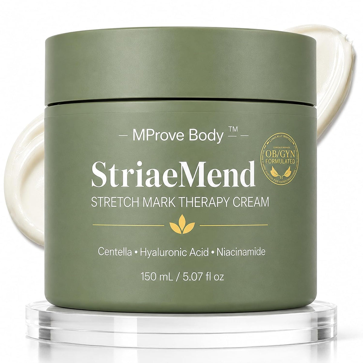 StriaeMend Crema de estrías para el embarazo, suero ligero 5.07 onz...
