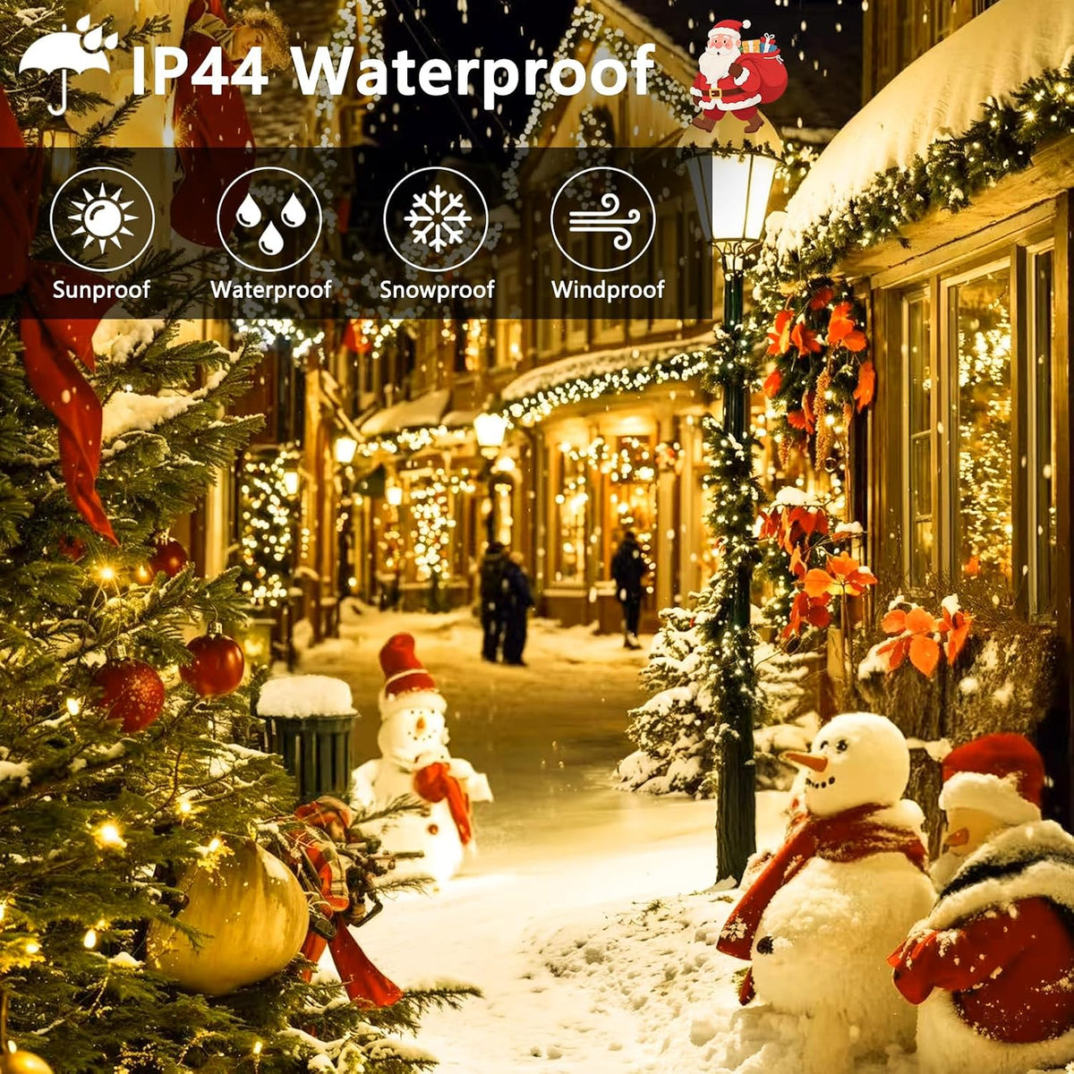 BHCLIGHT Luces de Navidad en racimo de 1500 LED de 75 pies con cont...