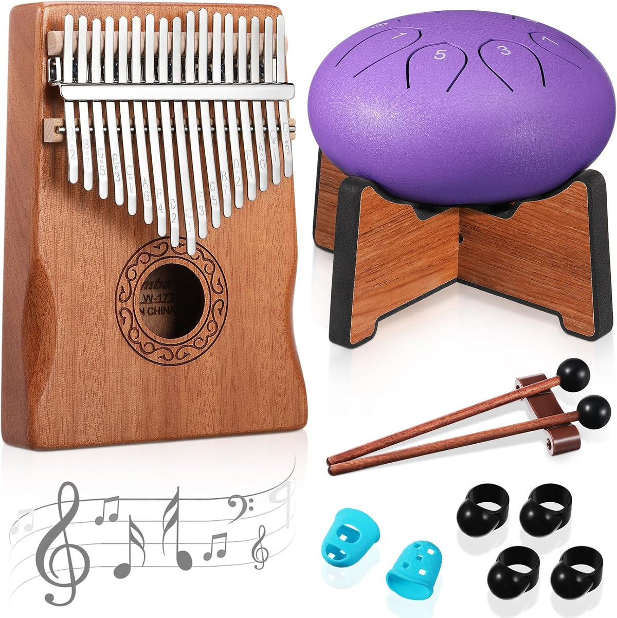 Tambor de lluvia Resholder para piano de pulgar Kalimba de jardín e...