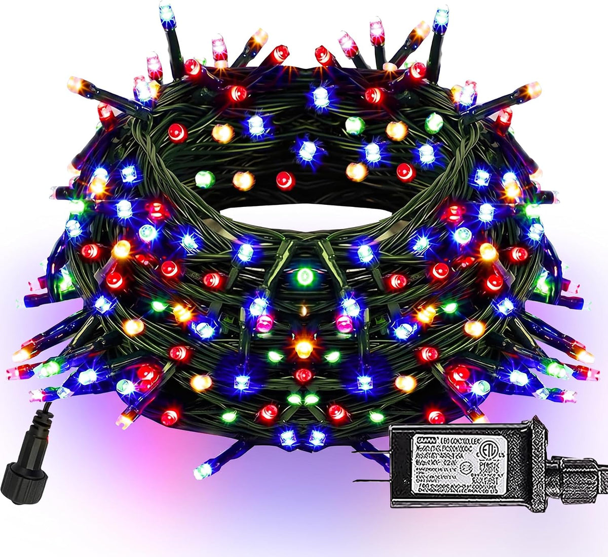 Dazzle Bright - Guirnalda de 300 luces LED para Navidad de 100 pies...