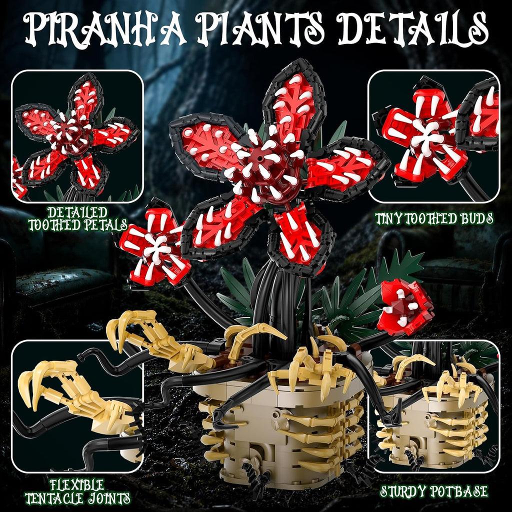 Extraño juego de construcción de flores caníbales, kits de modelo b...