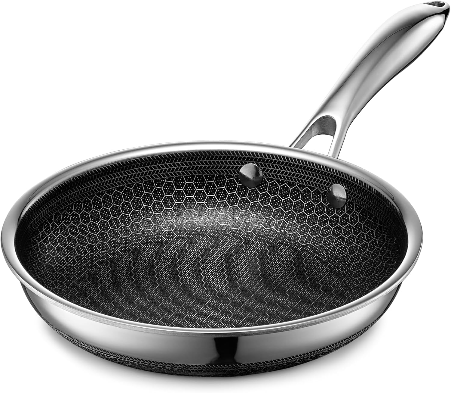 HexClad Sartén antiadherente híbrida de 8 pulgadas, apta para lavav...