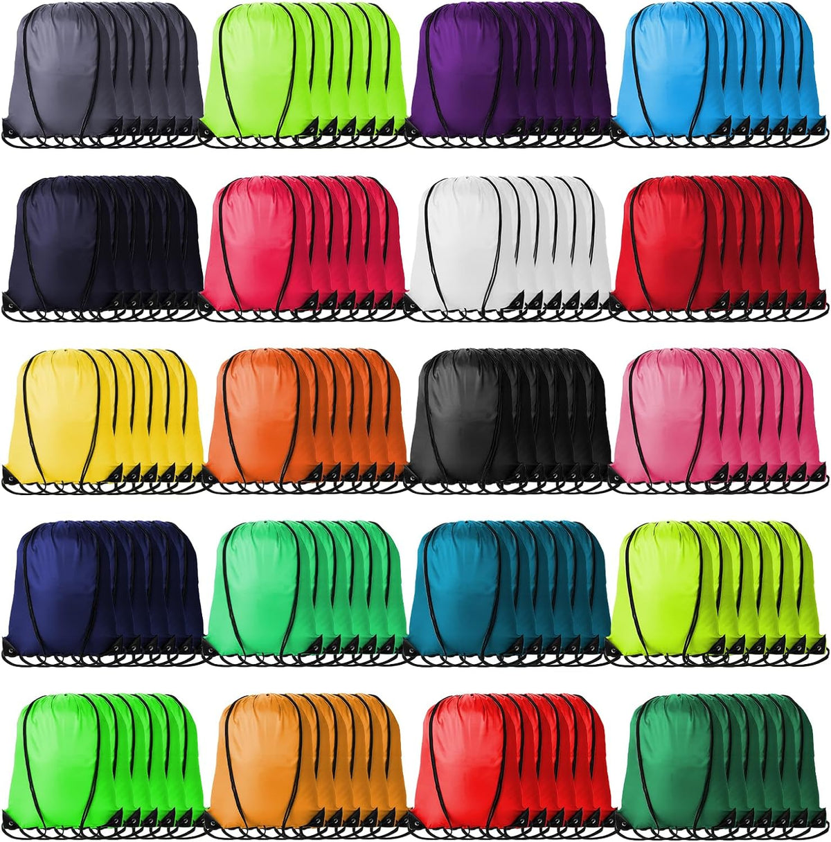 Bolsas con cordón Kuhome, Negro, Grande