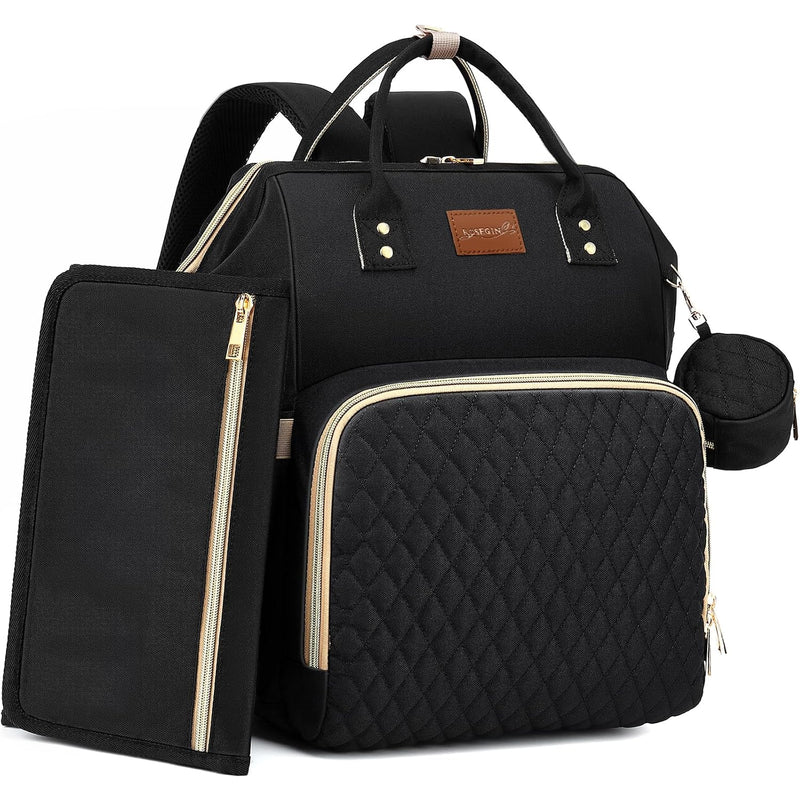 ROSEGIN Mochila para pañales con cambiador y estuche para chupete,...