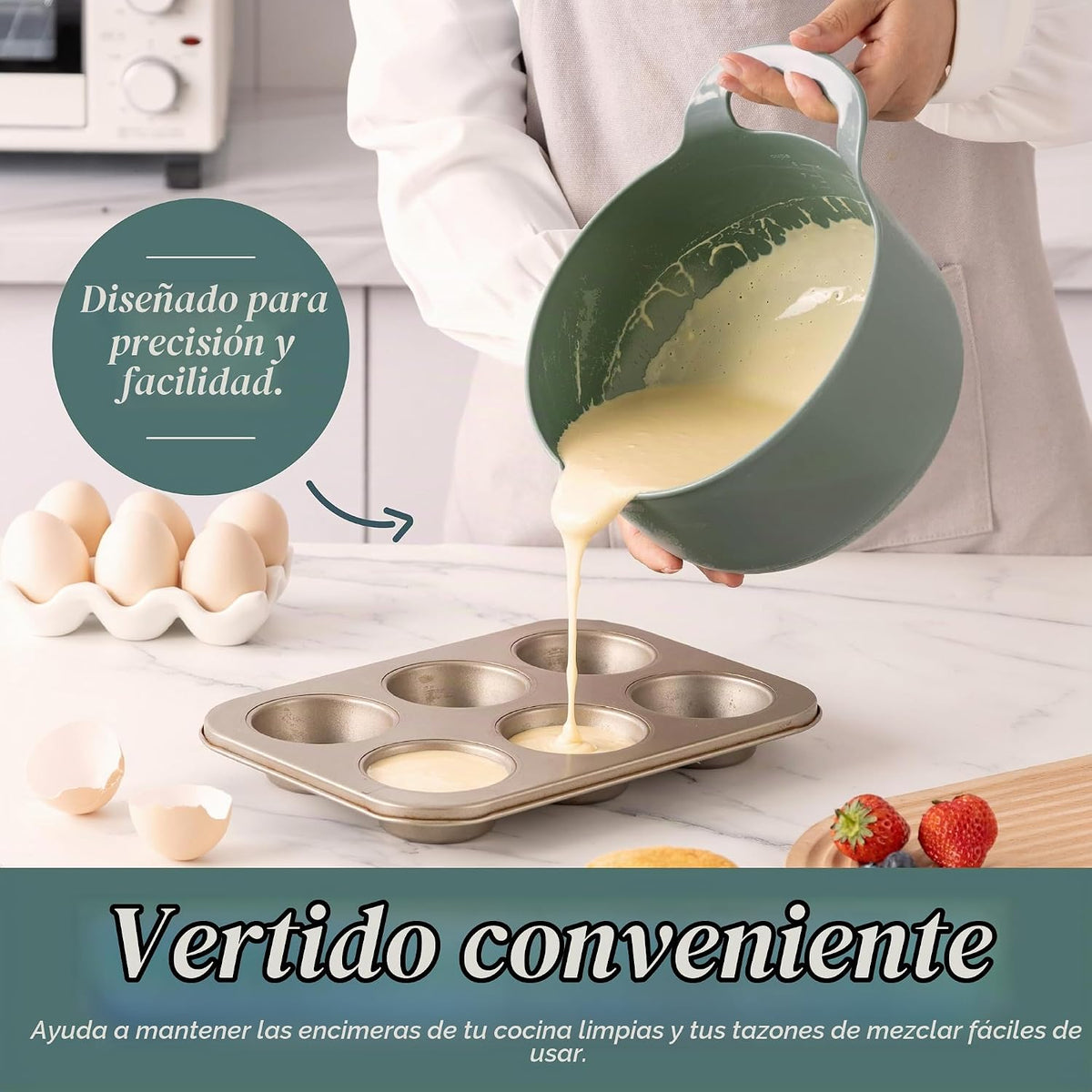 Juego de cuencos de plástico apilables para mezclar Cook with Color...