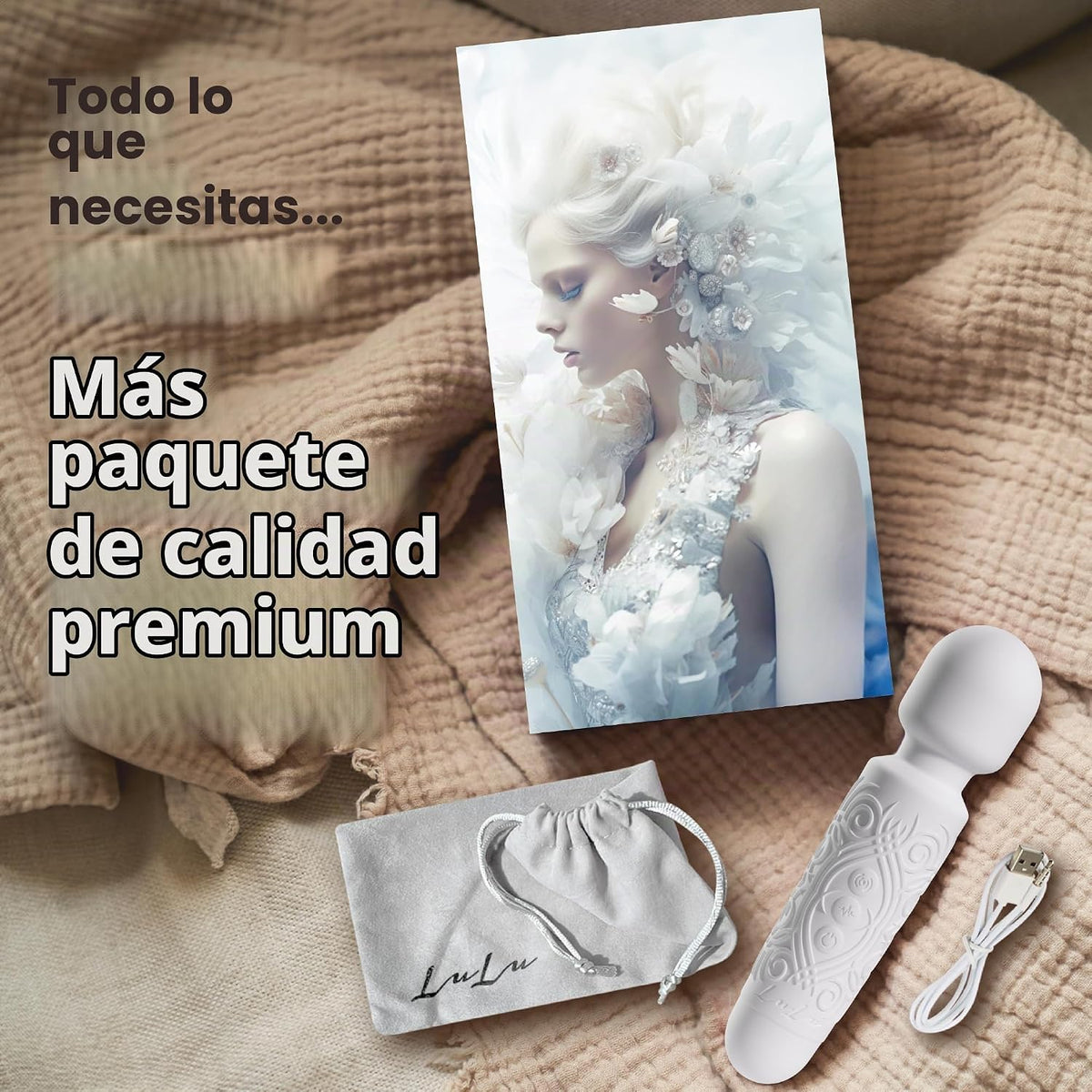 LuLu Mini masajeador de varita personal portátil para espalda, cuel...