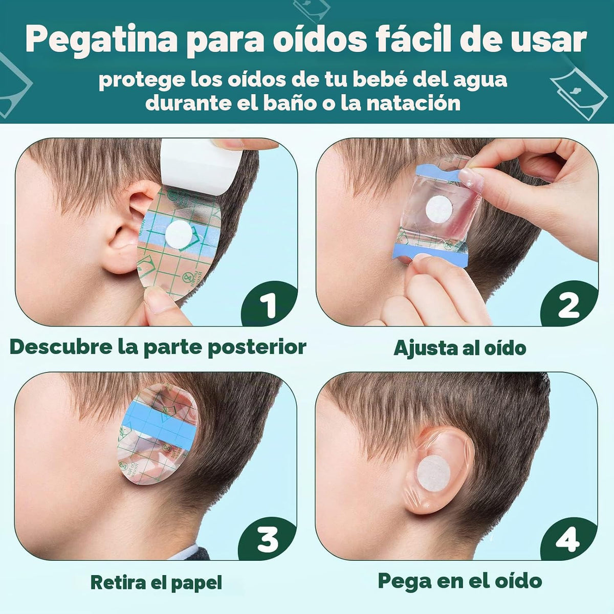 Kingdder 120 piezas desechables para los oídos del bebé para la nat...