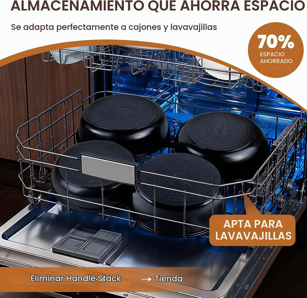 Juego de utensilios de cocina antiadherentes de cerámica de 20 piez...