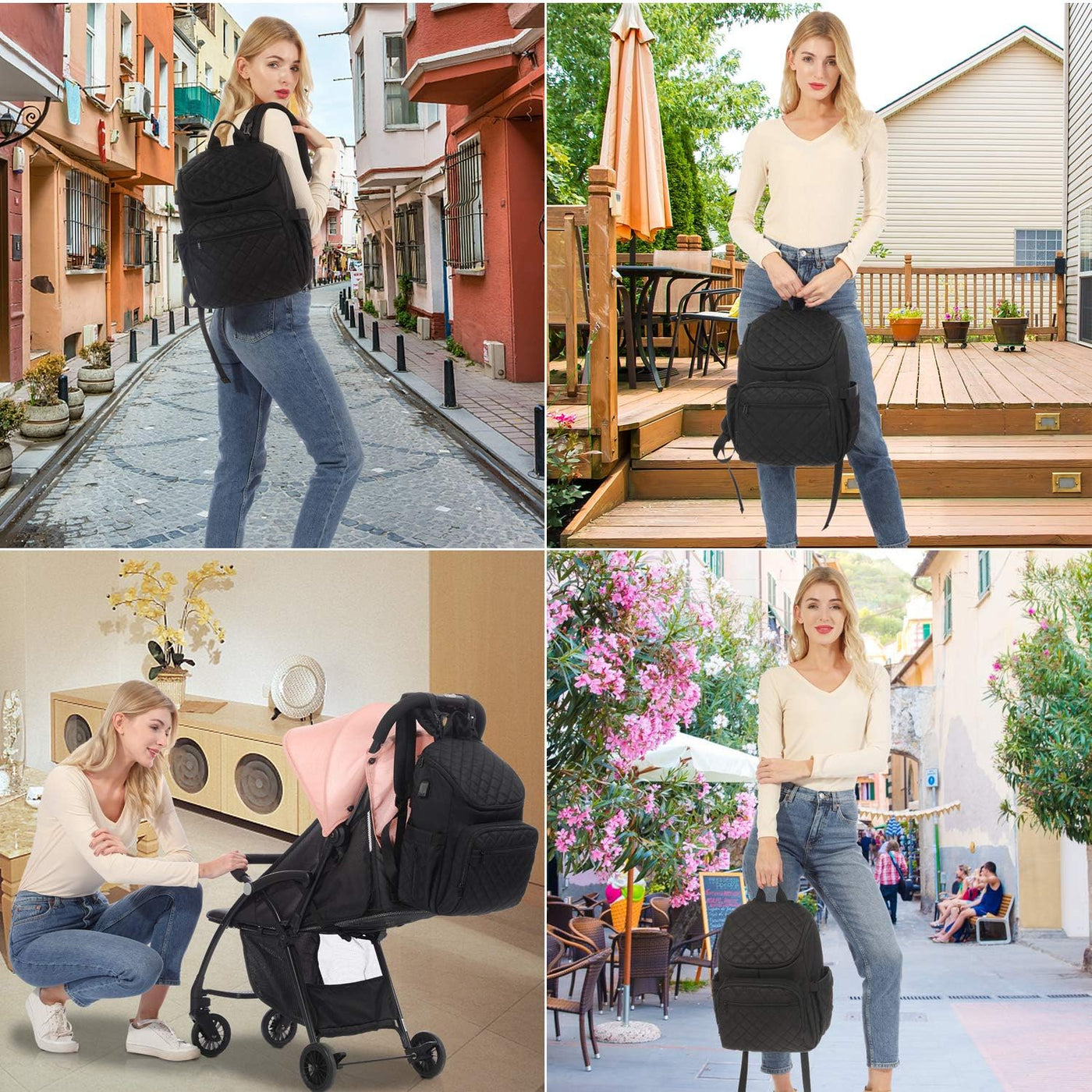 LOVEVOOK Mochila para Pañales de Gran Capacidad con Cambiador Portá...