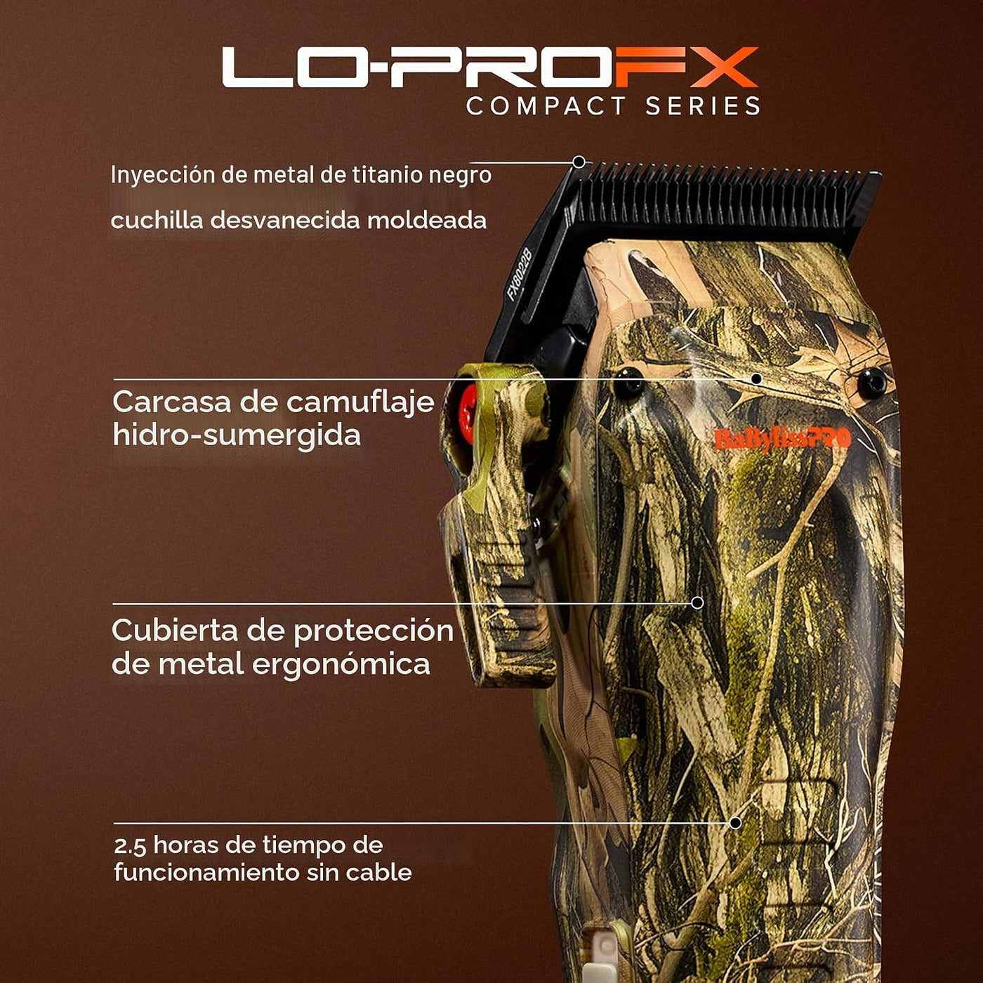 BaBylissPRO Cortadora compacta LO-PROFX de alto rendimiento para ca...
