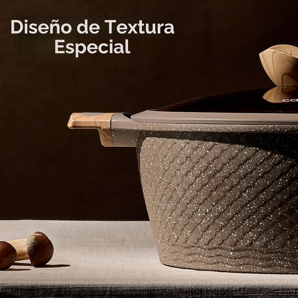 CAROTE Juego de 31 ollas y sartenes antiadherentes, juego de utensi...
