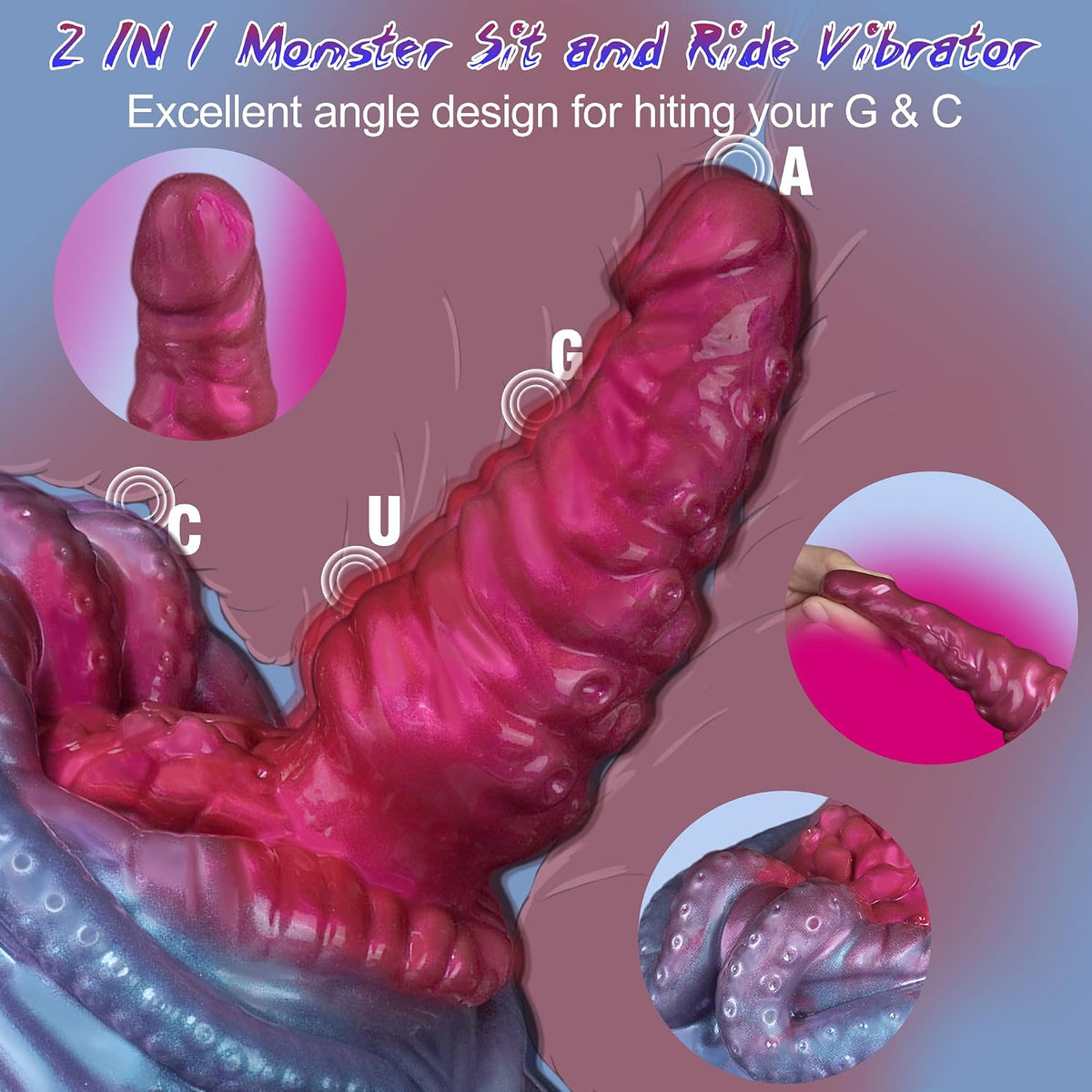 Grind Vibrador Monstruo Consolador Montando Grinder Fantasía Consol...