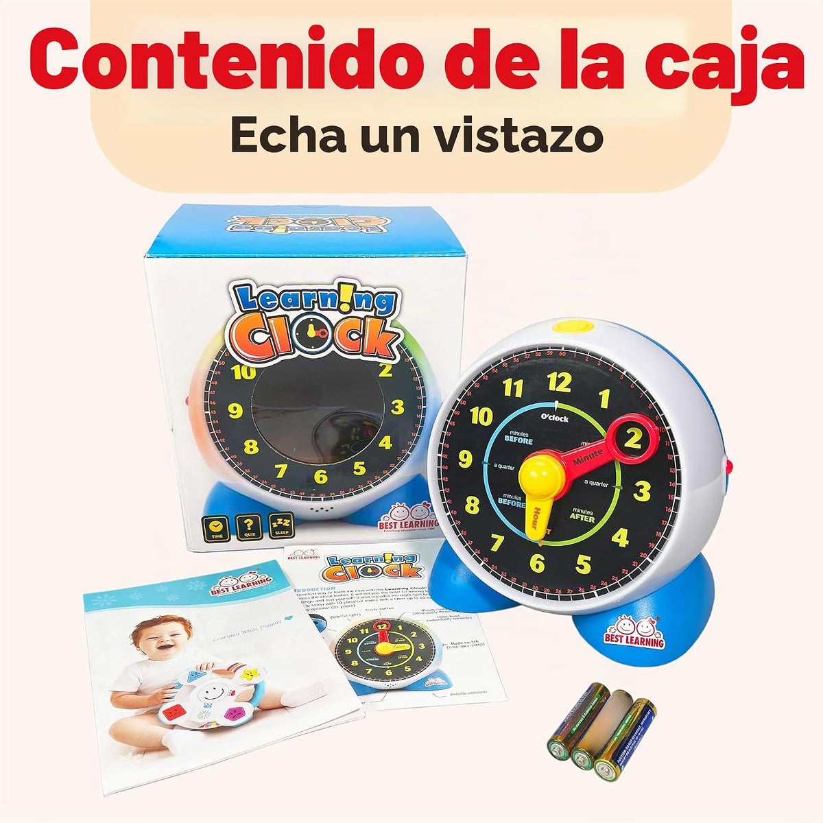 Reloj de aprendizaje Best Learning: reloj de enseñanza parlante par...