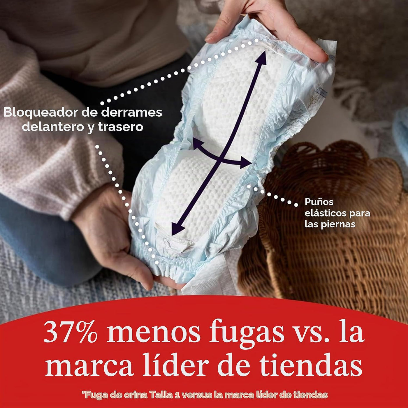 Paquete de bolsa de pañales Huggies + pañales para bebé Little Snug...