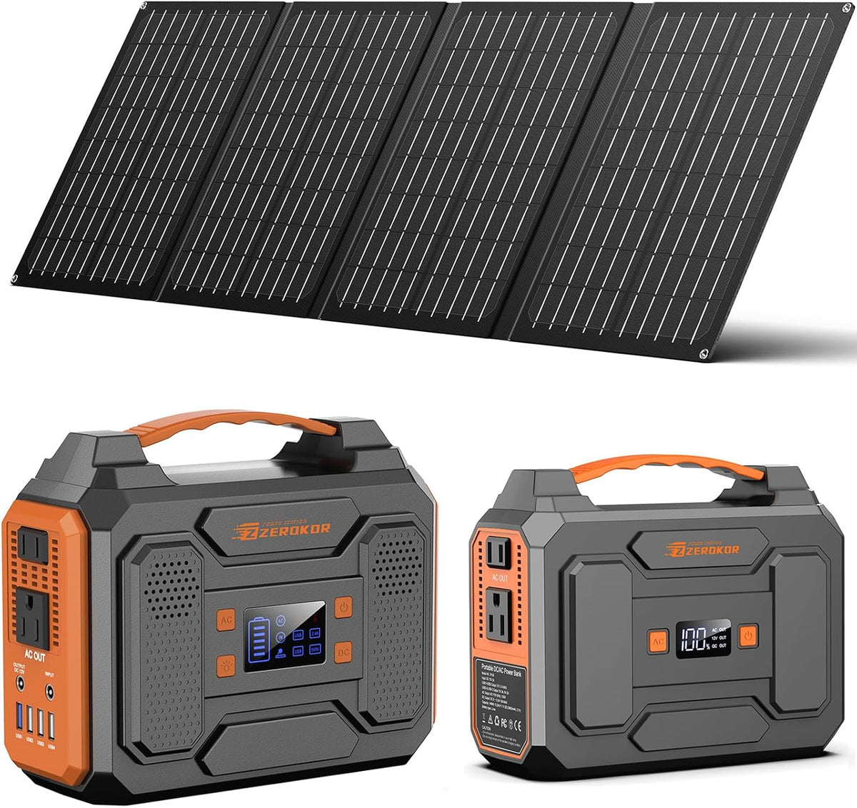 Generador Solar Portátil con Panel, Estación de Energía Portátil de...