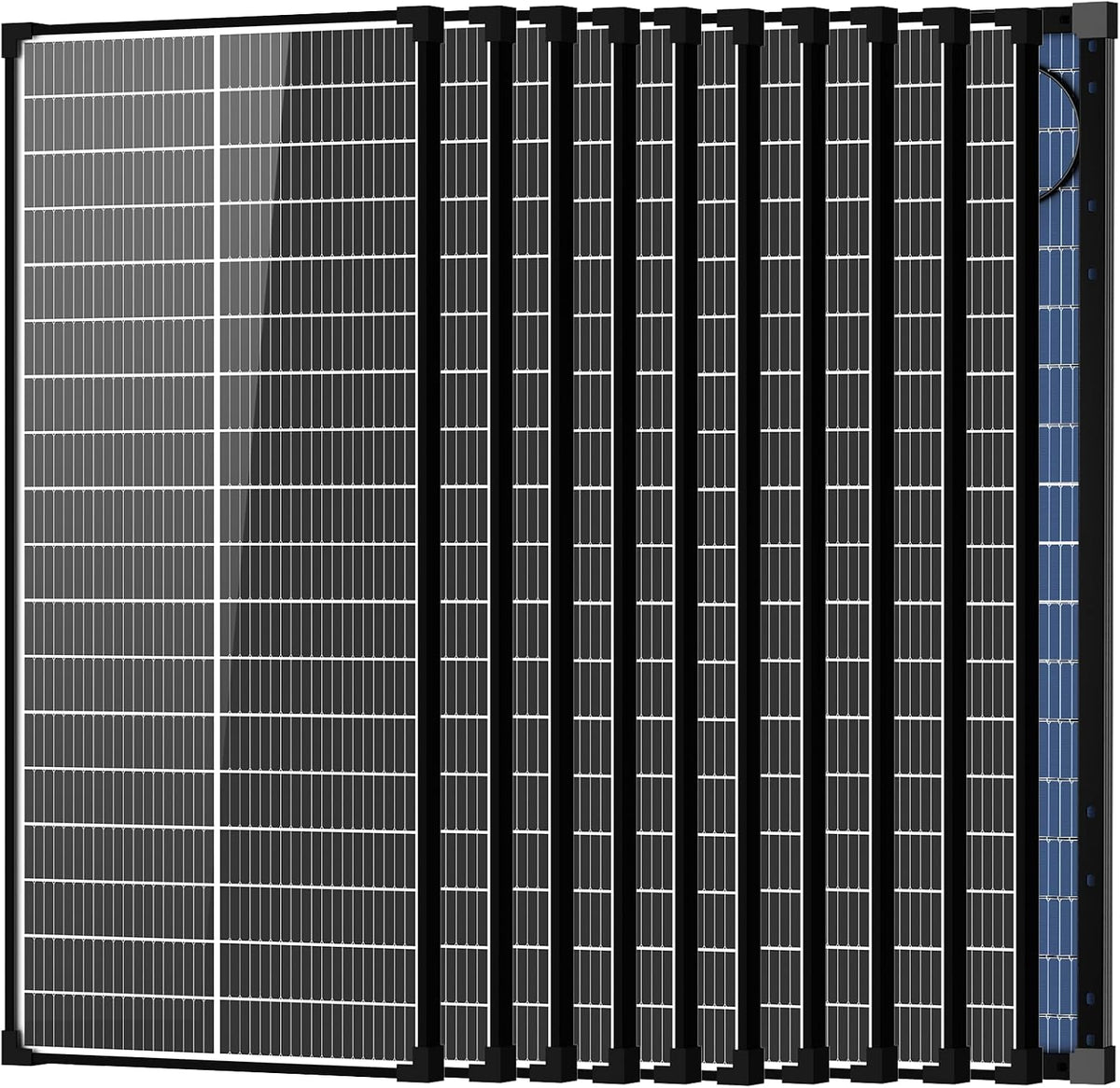 1000W biacial tipo N 18BB panel solar, 25.6% eficiencia 12V PV RV f...