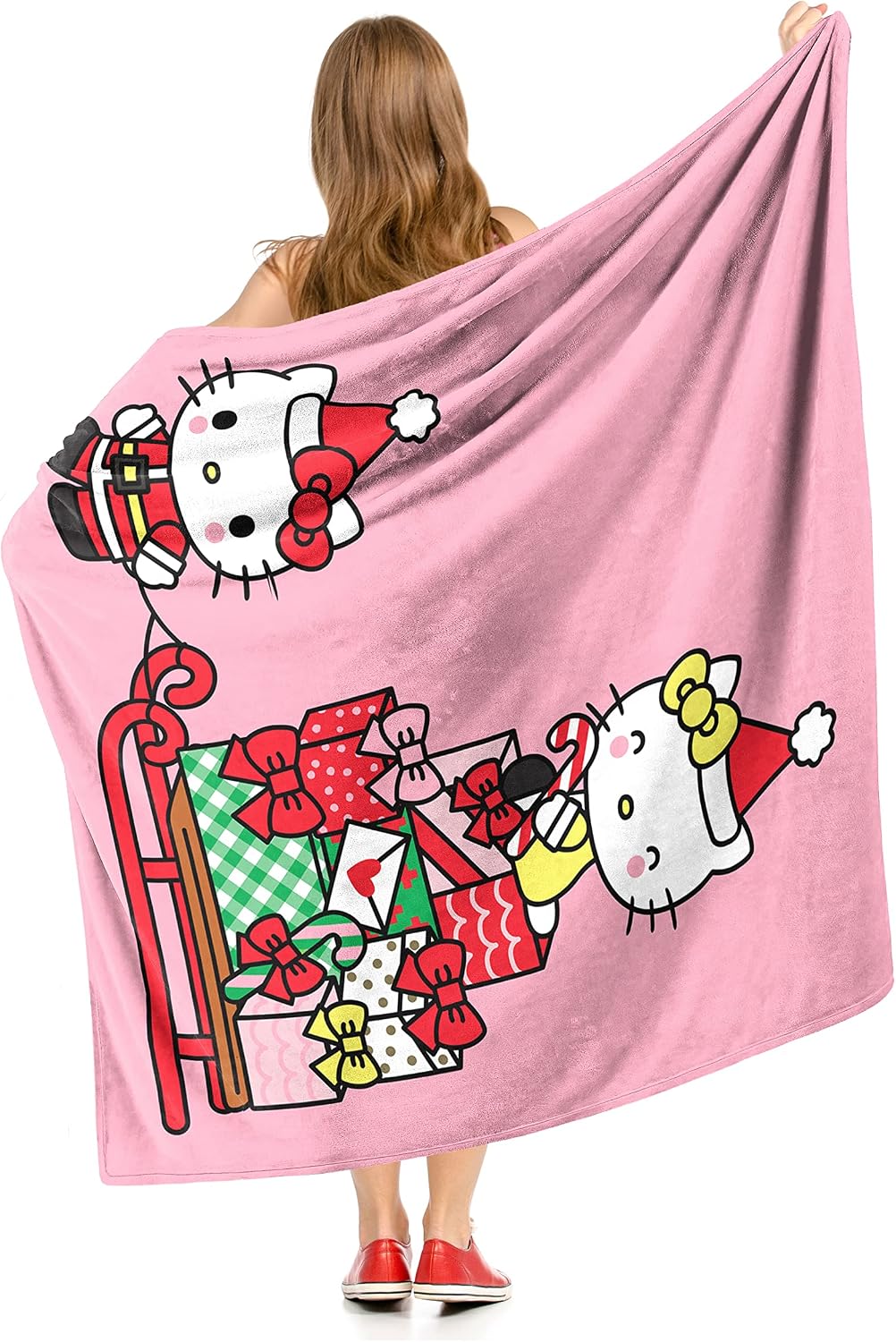 Northwest Hello Kitty - Manta de seda táctil, 50 x 60 pulgadas, tri...