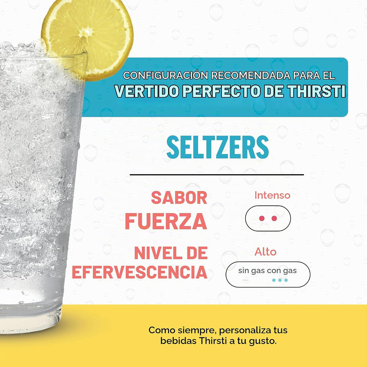 Ninja Thirsti Gotas de agua saborizadas, SELTZER limón, agua con ga...