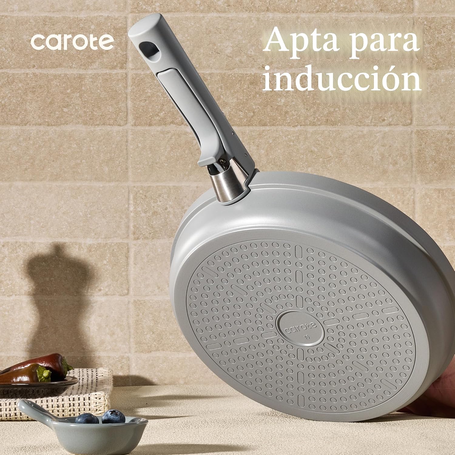 Carote Juego de 20 utensilios de cocina de cerámica con asas desmon...