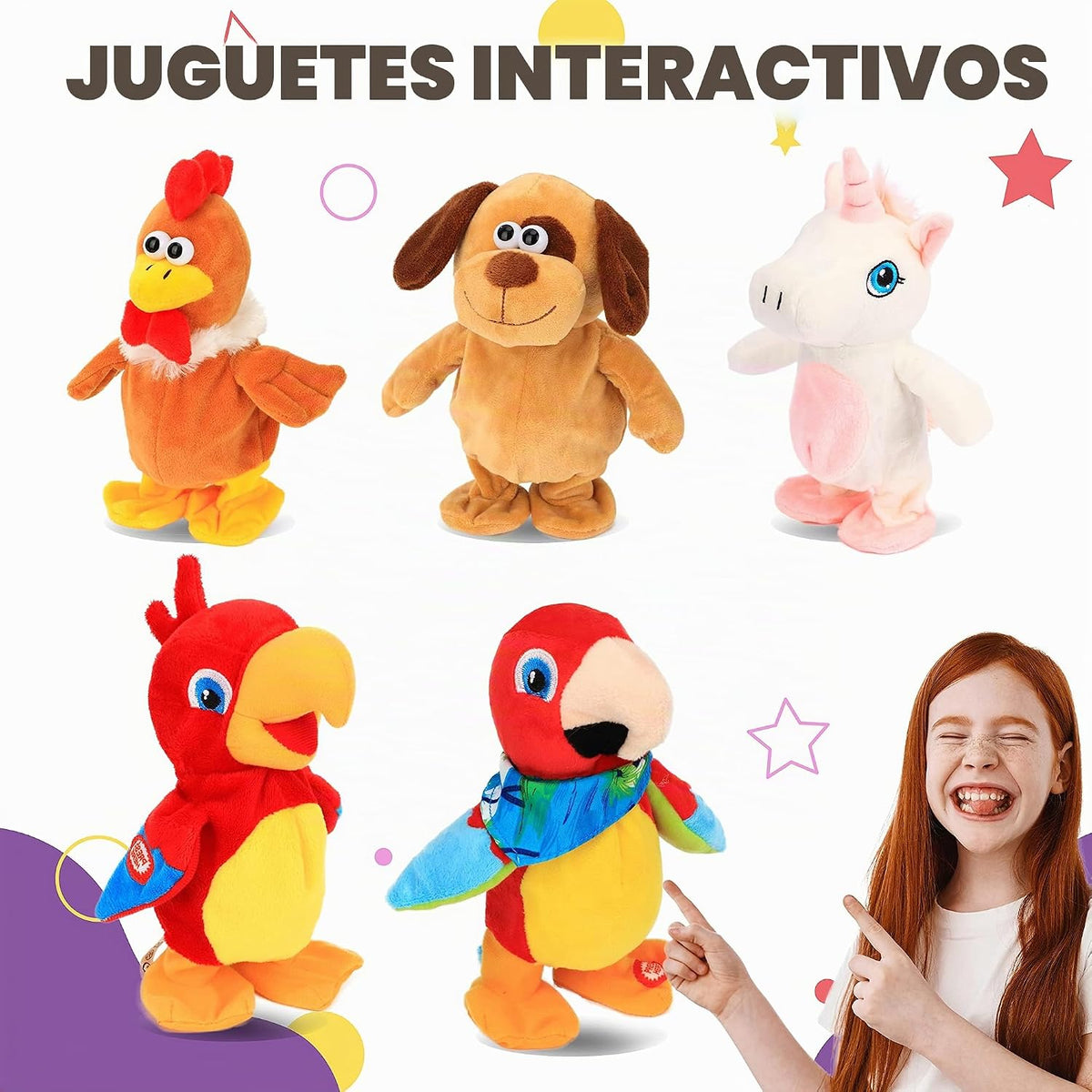 Hopearl - Loro parlante, repite lo que dices asintiendo, juguete de...