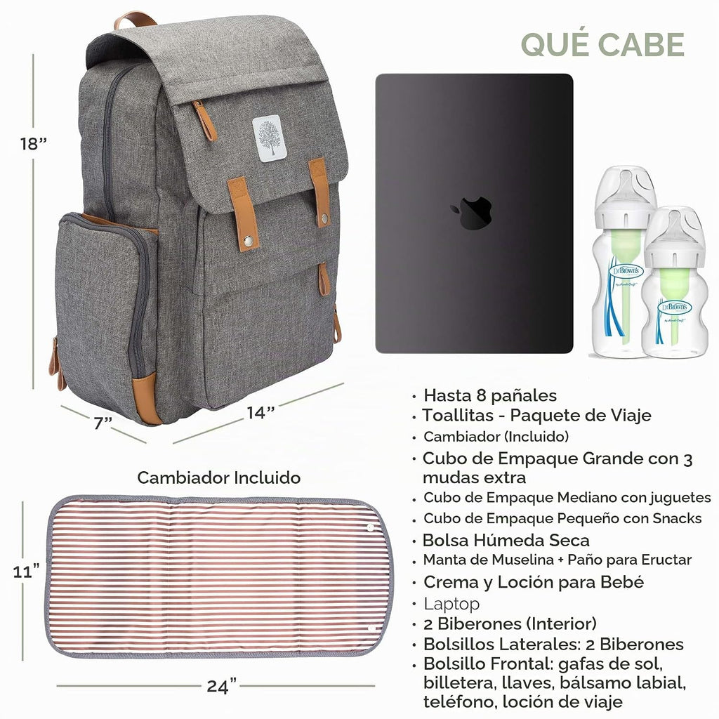 Parker Baby Co. Mochila para pañales - Bolsa de pañales grande con...