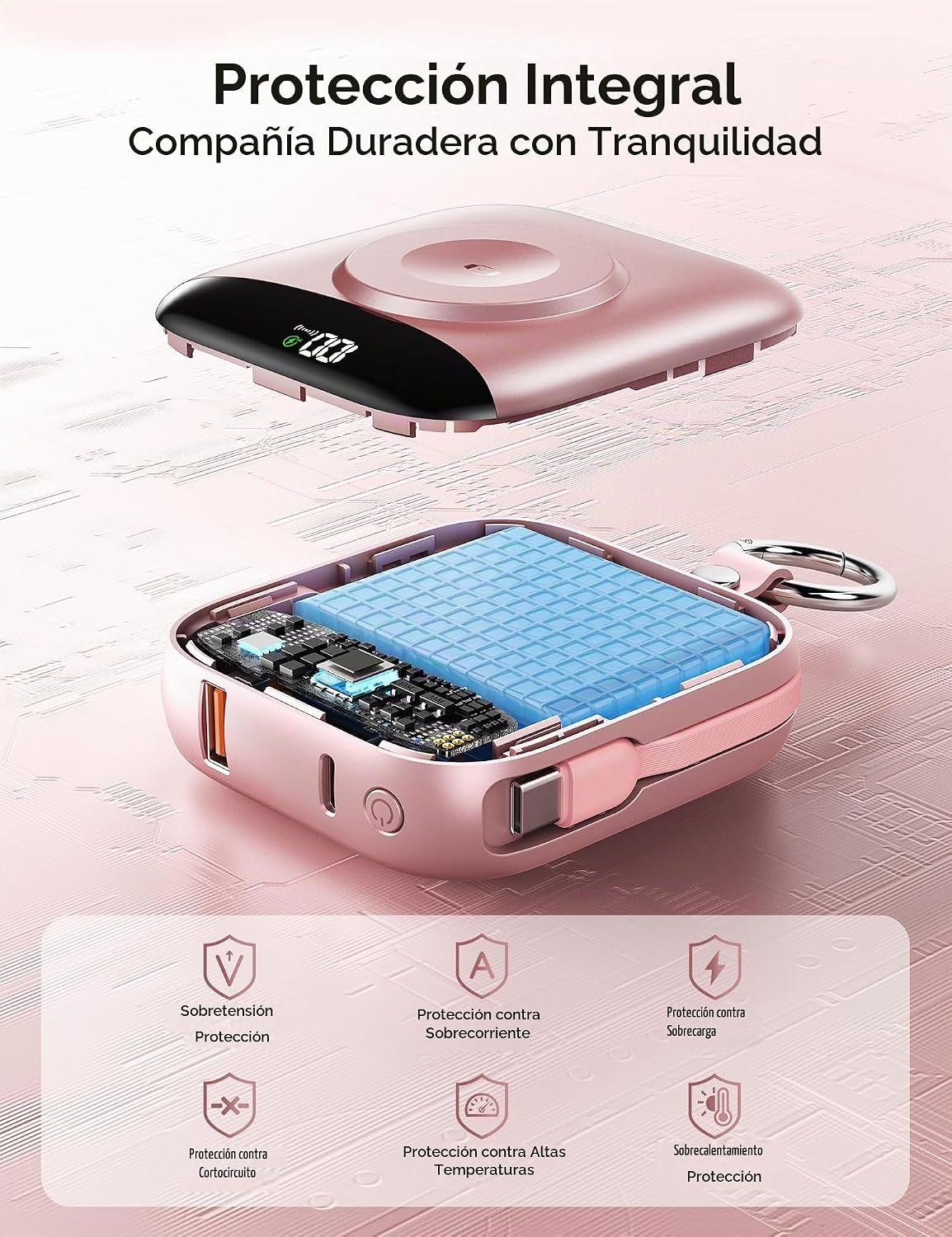 BLJIB Cargador portátil 10000mAh 22.5W Banco de energía incorporado...