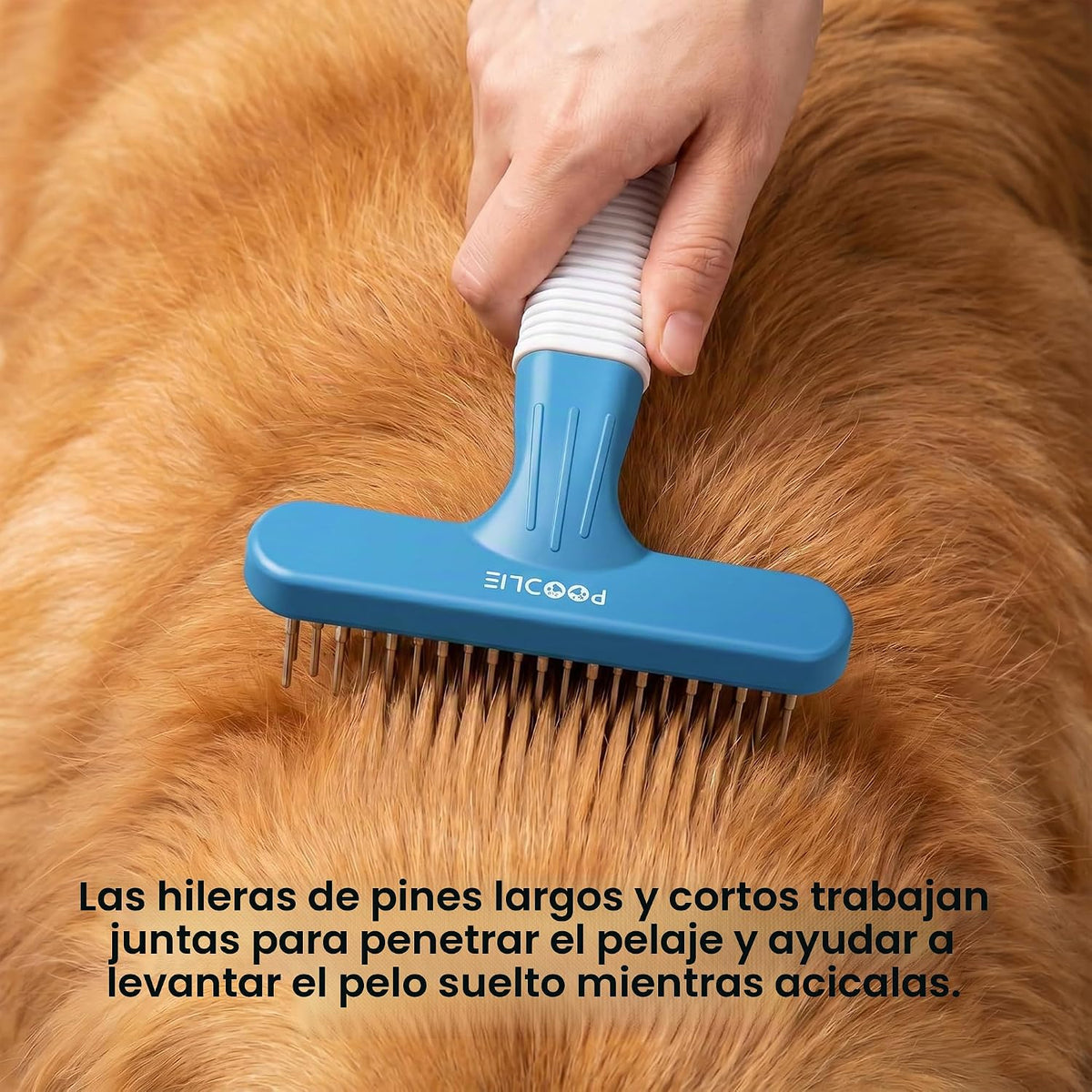 POODLIE Poodle - Rastrillo de aseo para perros | Herramienta de des...