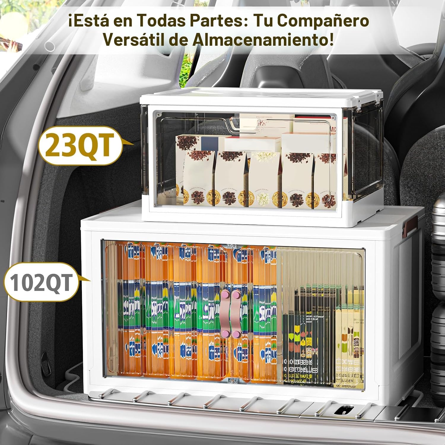 Kmiectse Contenedores de almacenamiento transparentes con tapas, pa...
