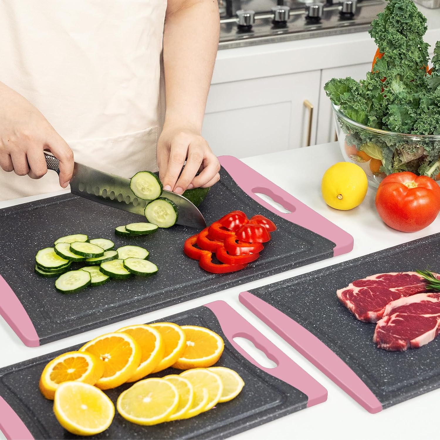 Tablas de Cortar Extra Grandes, Tablas de Cortar de Plástico para C...