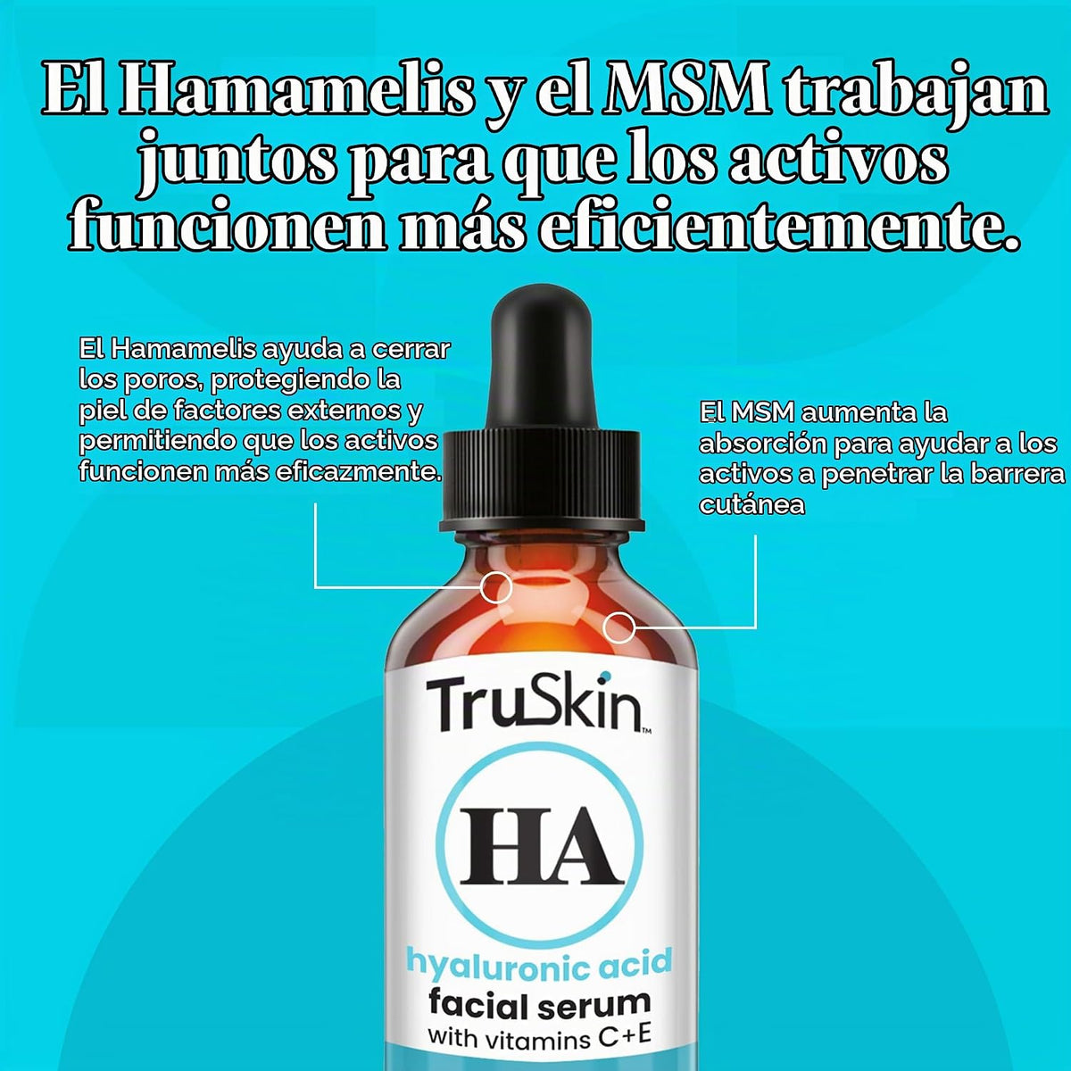 Suero de ácido hialurónico Truskin Naturals, 2 onza | Suero facial...