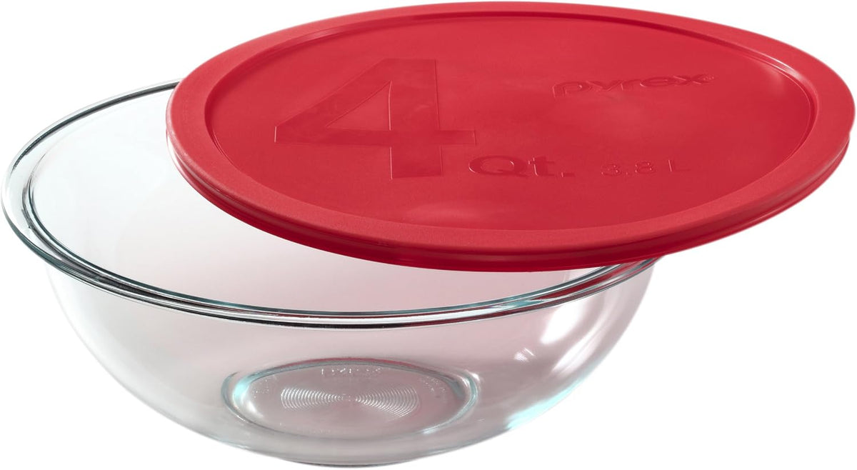 Pyrex Smart Essentials - Cuenco de vidrio para mezclar (4 cuartos d...