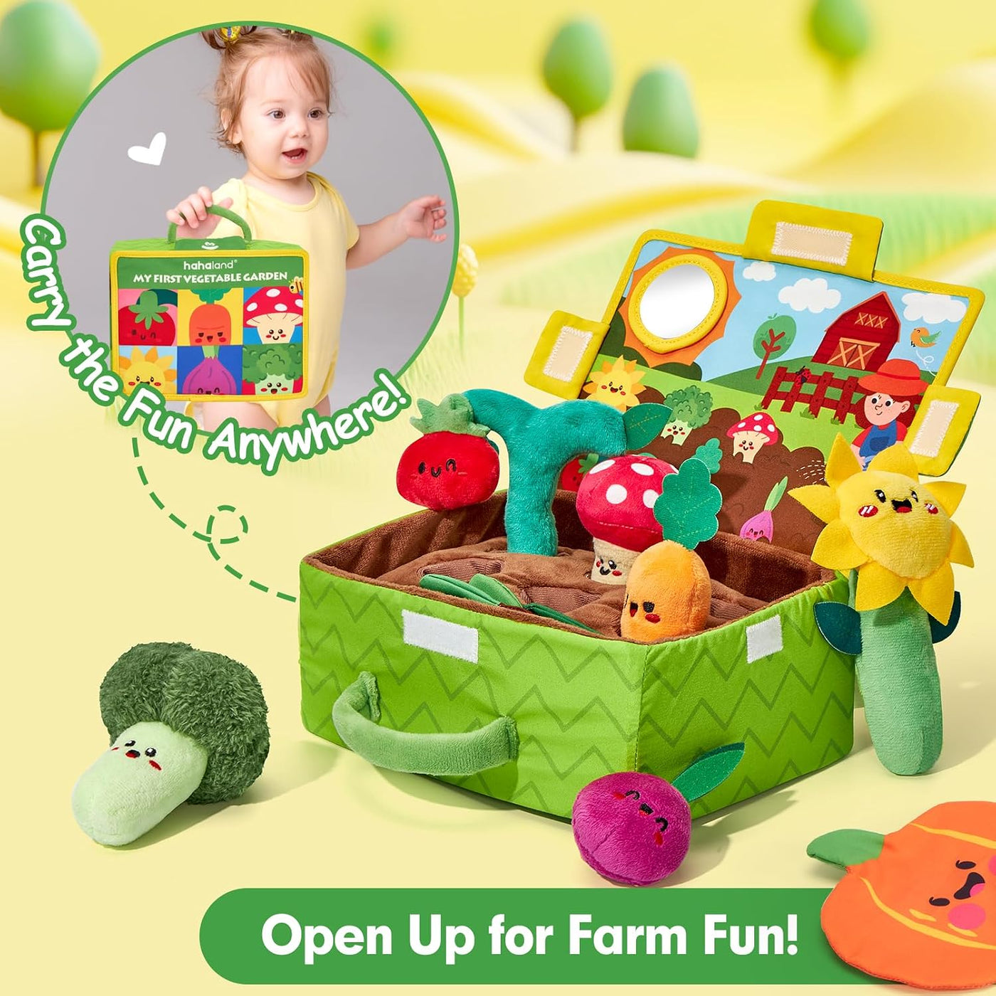 hahaland Juguetes para bebés de 6 a 12 meses - Frutas Verduras Jard...