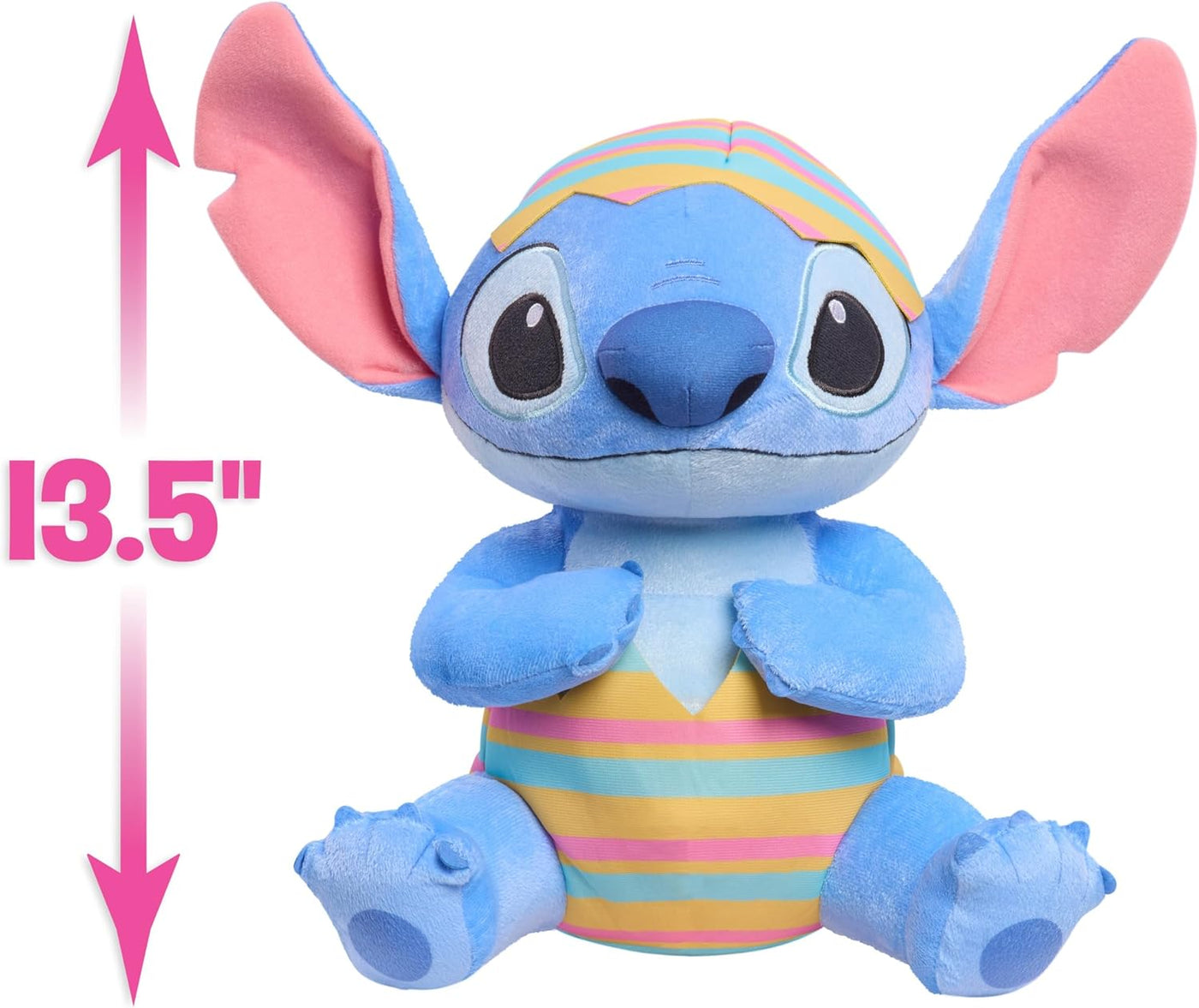 Disney Stitch - Peluche suave de Pascua en mameluco y sombrero de h...